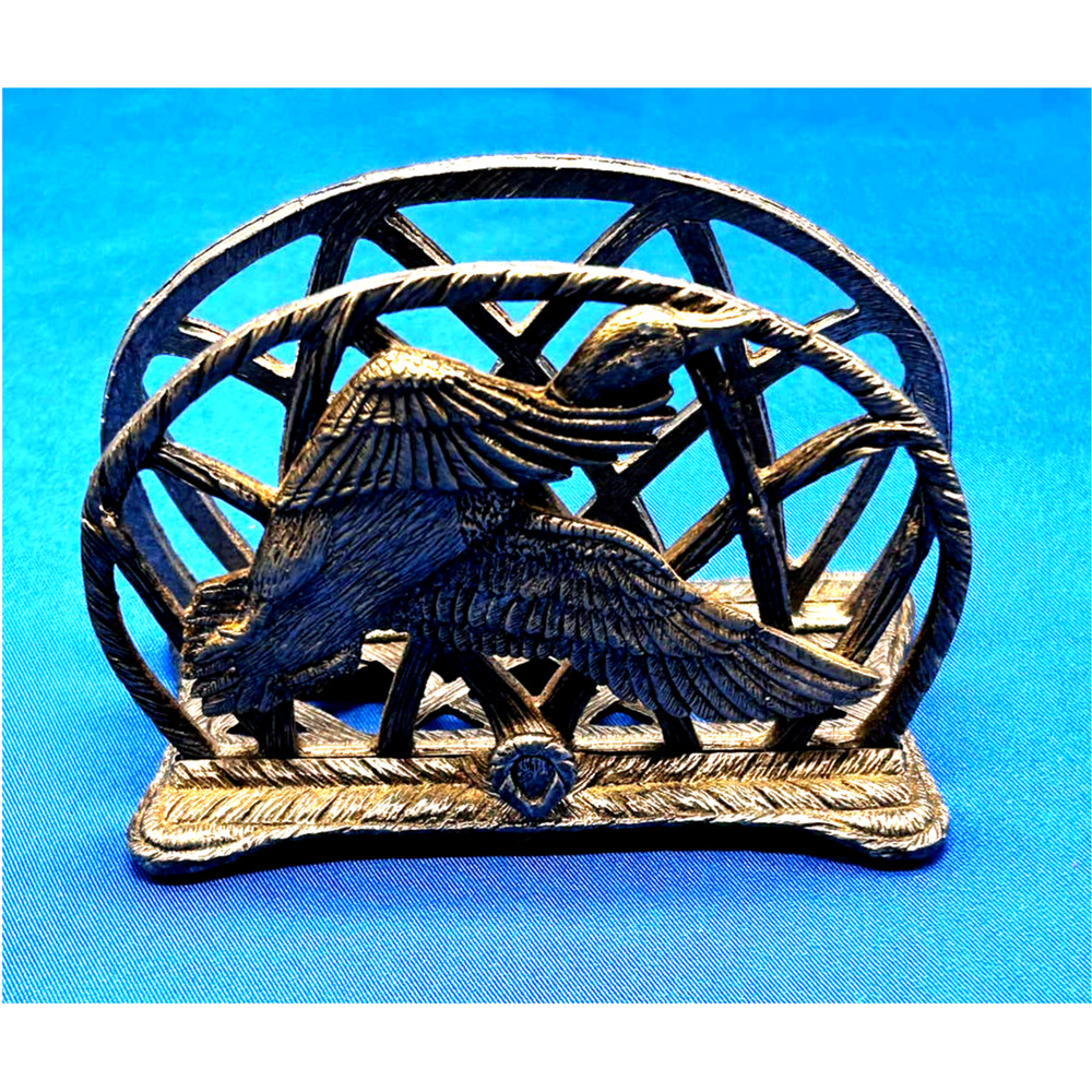 Pewter Letter Holder Duck in Flight Metzke 1989 Made In USA Vintage VTG